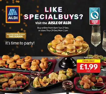 Aldi Party Food offer