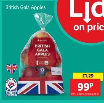Lidl British gala apples offer