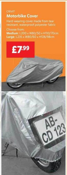 Lidl Crivit motorbike cover offer