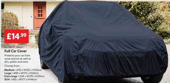Lidl Ultimate speed full car cover offer