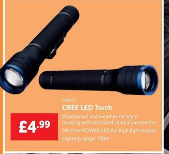 Lidl Crivit cree led torch offer