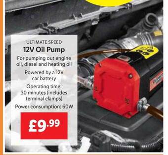 Lidl Ultimate speed 12v oil pump offer