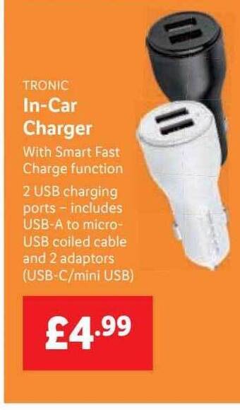 Lidl Tronic in-car charger offer