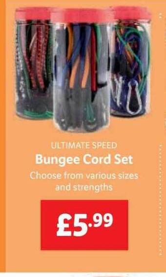 Lidl Ultimate speed bungee cord set offer