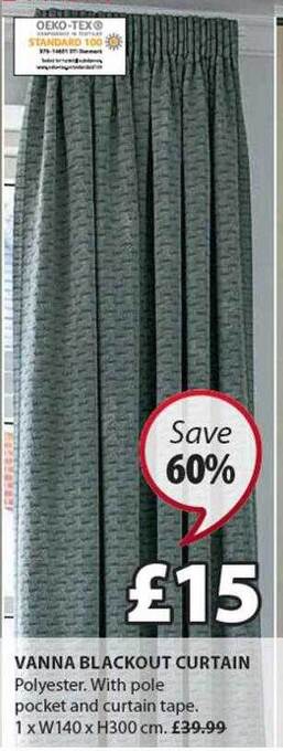 JYSK Vanna blackout curtain offer