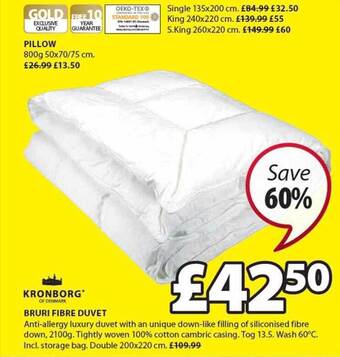 JYSK Kronborg bruri fibre duvet offer