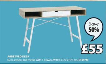 JYSK Abbetved desk offer