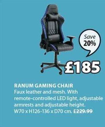 JYSK Ranum gaming chair offer