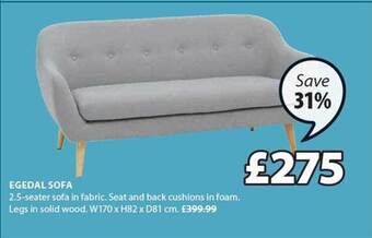 JYSK Egedal sofa offer