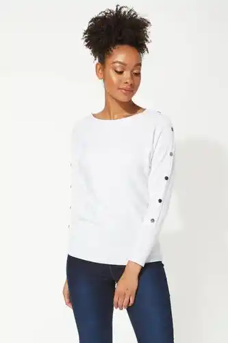 Roman Roman hardware detail jumper in ivory - size 18 offer