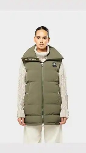 Choice Sandbanks lagoon long gilet - khaki - womens, khaki offer