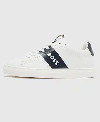 Scotts Hugo boss men's boss logo court trainers - white, white offer