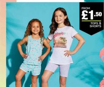 Poundland Tops & Shorts offer
