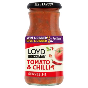 Tesco Loyd grossman tomato & chilli pasta sauce 350g offer