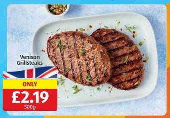 Aldi Venison grillsteaks offer
