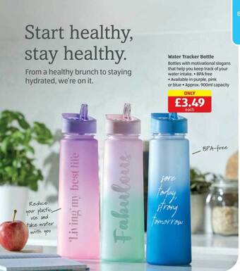Aldi Water tracker bottle offer