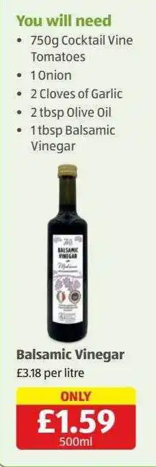 Aldi Balsamic vinegar offer