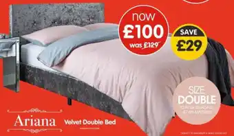 B&M Stores Velvet Double Bed offer