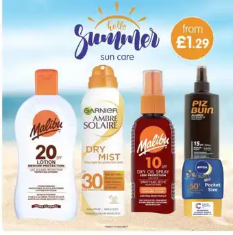 B&M Stores Sun care offer