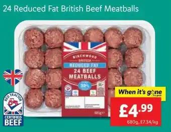 Lidl 24 Reduced Fat British Beef Meatballs offer
