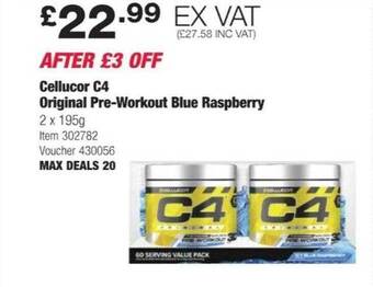 Cellucor c4 original pre-workout blue raspberry
