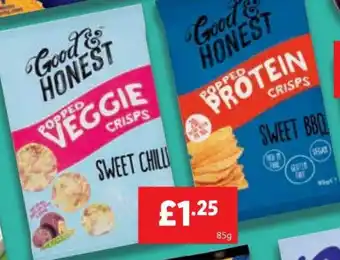 Lidl Good & Honest Popped Veggie, Popped Protein Crisps offer
