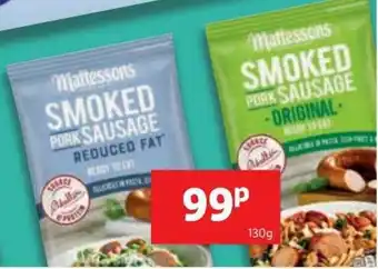 Lidl Mattessons Smoked Pork Sausage offer