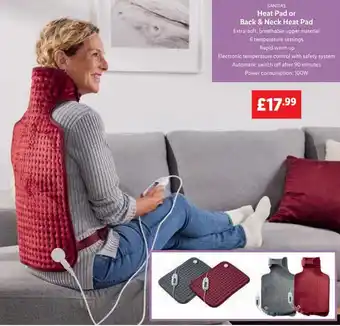 Lidl Sanitas Heat Pad or Back & Neck Heat Pad offer