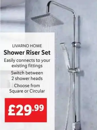Lidl Livarno Home Shower Riser Set offer