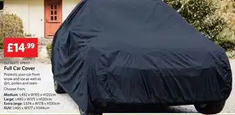 Lidl Ultimate Speed Full Car Cover offer