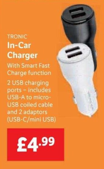 Lidl Tronic In-Car Charger offer