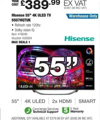 Costco Hisense 55 offer