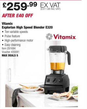 Costco Vitamix explorian high speed blender e320 offer