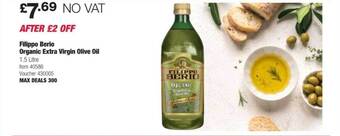 Costco Filippo berio organic extra virgin olive oil offer