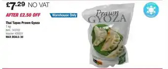 Costco Thai tapas prawn gyoza offer
