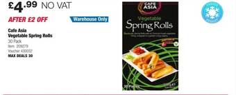 Costco Cafe asia vegetable spring rolls offer