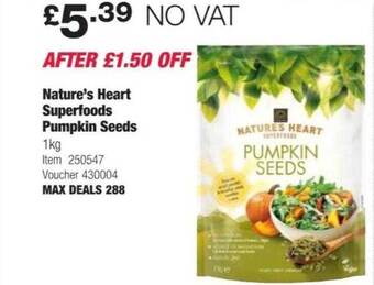 Nature's heart superfoods pumpkin seeds