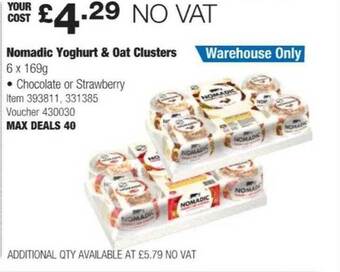 Nomadic yoghurt & oat clusters
