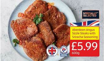 Aberdeen Angus Sizzle Steaks With Sriracha Seasoning