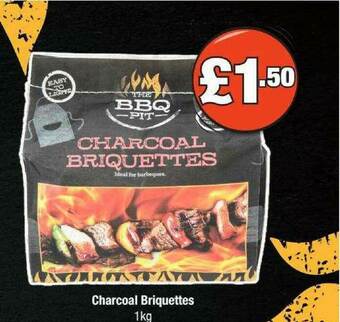 Poundland Charcoal Briquettes 1Kg offer