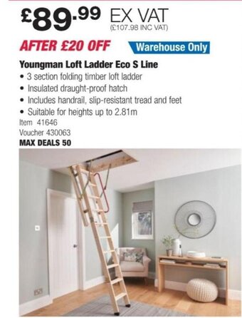 Costco Youngman Loft Ladder Eco S Line offer