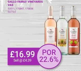 Bestway Gallo family vineyards vas offer