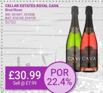 Bestway Cellar estates royal cava brut rose offer