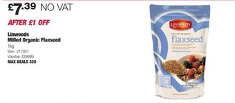 Costco Linwoods Milled Organic Flaxseed 1 kg. offer