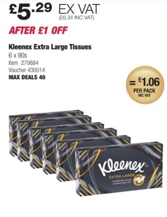 Costco Kleenex Extra Large Tissues offer