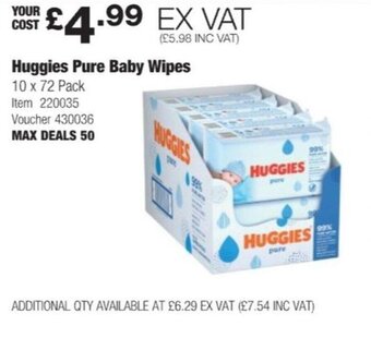 Costco Huggies Pure Baby Wipes offer