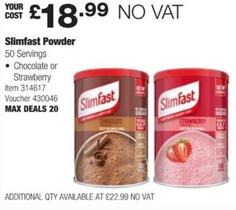 Costco Slimfast Powder offer