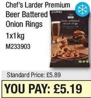 Makro Chef's larder premium beer battered onions rings offer
