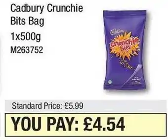 Makro Cadbury crunchie bits bag offer