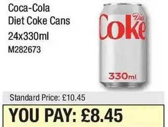 Makro Coca-cola diet coke cans 24 offer
